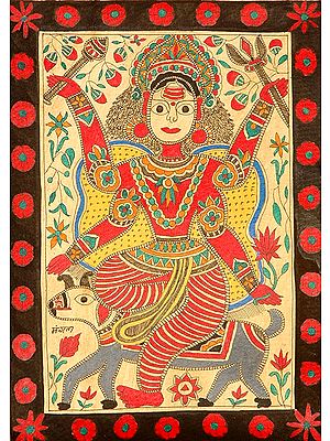 Mangala Riding a Sheep - Navagraha (The Nine Planet Series)