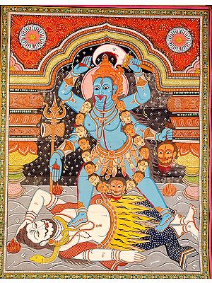 Mother Goddess Kali (Scroll Painting)