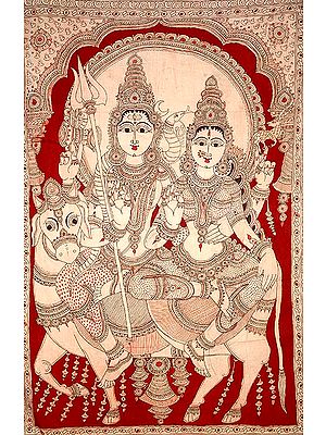 Parvati Shiva on Nandi