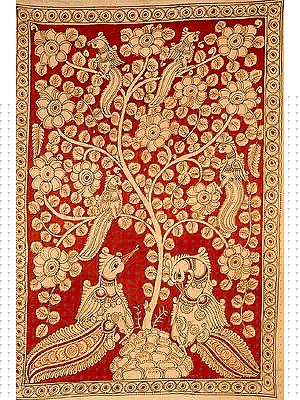 Peacock Pair with Tree of Life