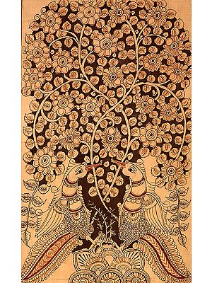 Peacock Pair with Tree of Life