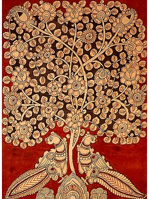 Peacock Pair with Tree of Life