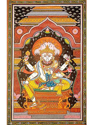 Narasimha with Goddess Lakshmi - A Saumya Image