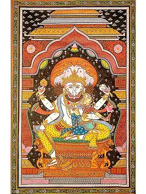 Narasimha with Goddess Lakshmi - A Saumya Image