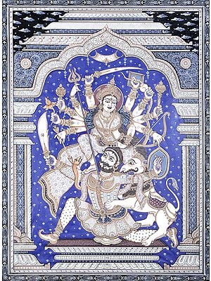 Ten-Armed Durga Killing Demon Mahishasura
