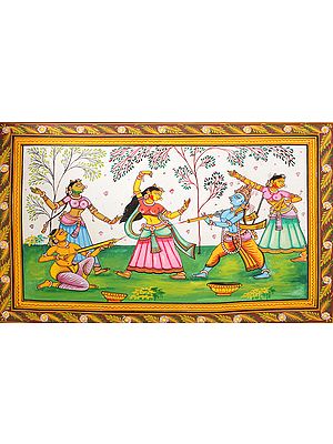 Radha Krishna Playing Holi in Vrindavan