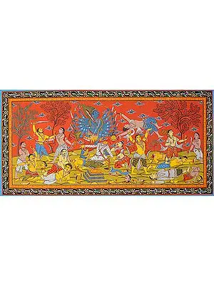 Virabhadra Destroying the Yajna of Daksha (Illustration to the Shiva Purana)