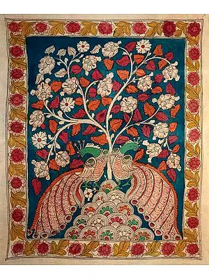 Tree of Life with Perched Peacocks