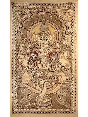 Large Size Lord Ganesha with Riddhi and Siddhi