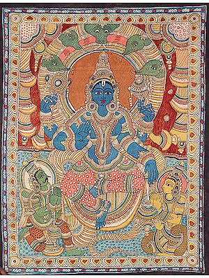 Lord Vishnu Seated on Sheshnag