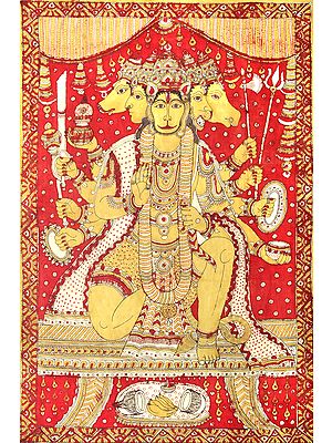 Lord Rama on Hanuman