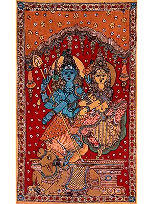 Lord Shiva and Parvati with Nandi