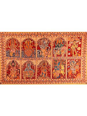 Dasavatara Kalamakari: Kalamakari with Vishnu’s Ten Incarnations