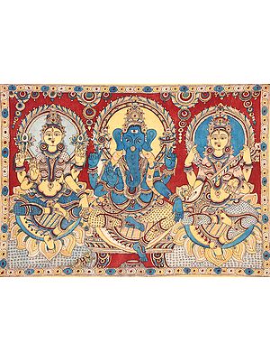 The Great Triad of Lakshmi Ganesha and Saraswati