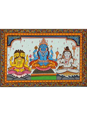 Lord Vishnu with Siva and Brahma (Brahma Vishnu Mahesh)