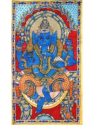 Lord Ganesha Enjoying Laddoo