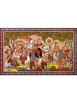 Lord Shiva Taking his Bride Parvati Home with His Baraat