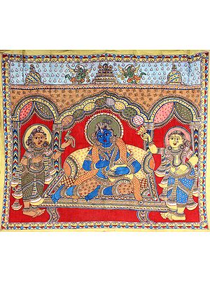 Shri Krishna with Rukmini and Satyabhama