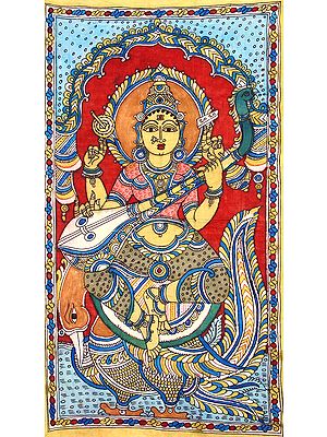 Goddess Saraswati Seated on Swan