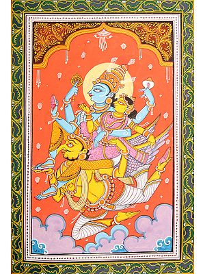 Lakshmi-Vishnu on Garuda