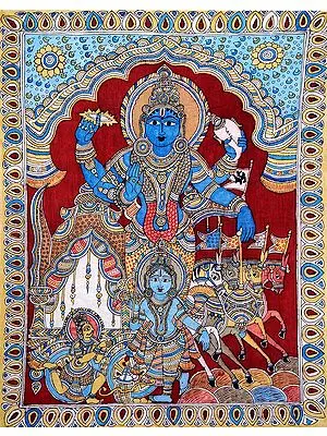 Narayana as Krishna Delivering Gita Upadesha