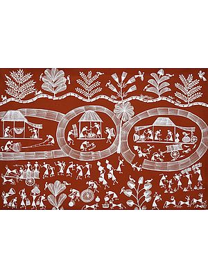 Warli Village Scene