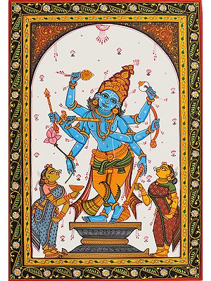 Composite Image of Shri Rama, Krishna and Vishnu