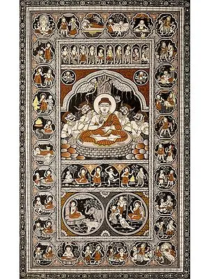Temptation of Shakyamuni Buddha and His Life with Ten Incarnations of Vishnu