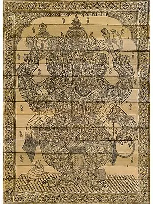 Lord Ganesha Made of Elephants - collapsible