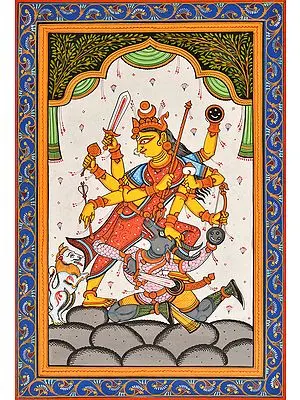 Goddess Durga Killing Mahishasura