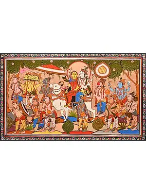 Lord Shiva Taking his Bride Parvati Home with His Baraat