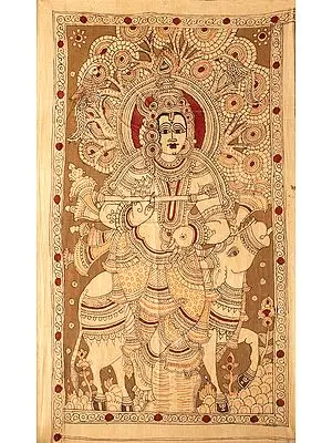 Krishna Standing Afore His Cow