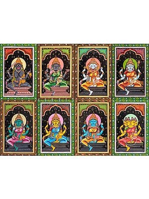 Ashta Matrikas (Set of Eight Paintings)