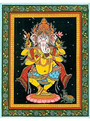 Gloriously Crowned Dancing Ganesha