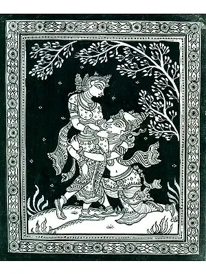 Amorous Radha Krishna