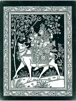 Shiva Parvati Sitting on Nandi