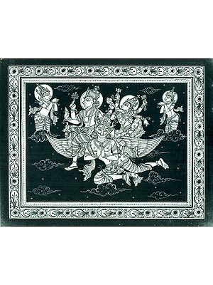 Vishnu and Lakshmi Riding on Garuda