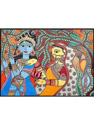 Radha is Offering Lotus to Krishna