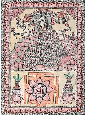 Mahavidya Kamala with Her Yantra