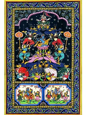 Lord Krishna Surrounded by Gopis