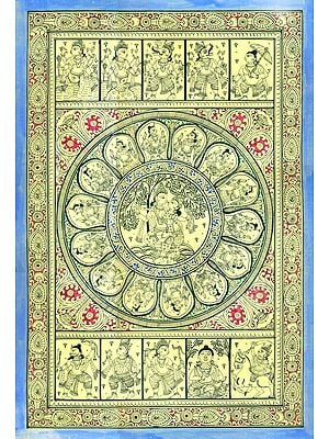 Dashavatar of Lord Vishnu Patachitra (Ten Incarnations)