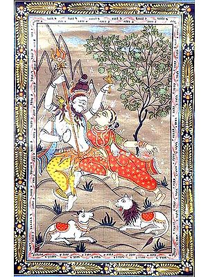 Shiva as Pashupatinath with Parvati