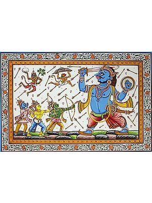 Shri Rama Killing the Demon Kumbhakarana