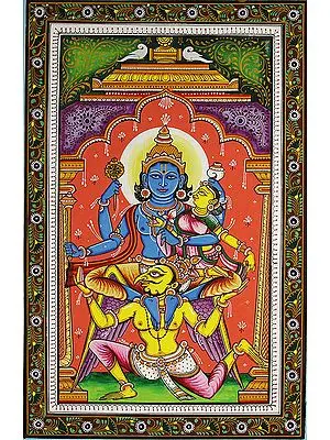 Shri Vishnu Lakshmi on Garuda
