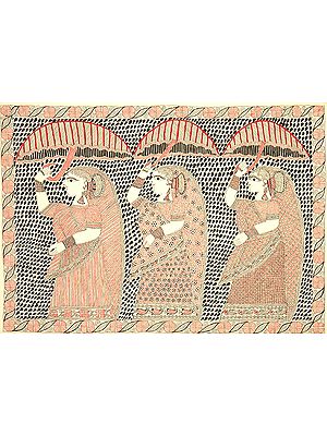 Three Ladies with Umbrellas