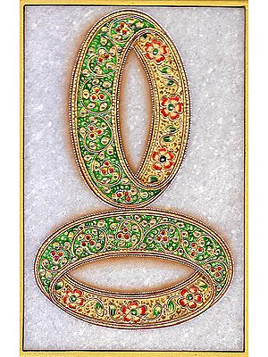 Pair of Bangles (Embossed Painting)
