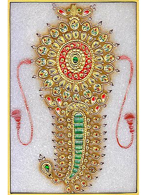 Jeweled Paisley (Embossed Painting)