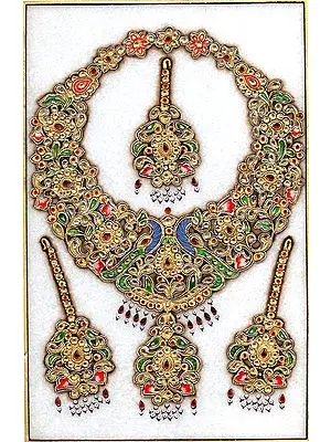 Superfine Embossed Necklace with Earrings