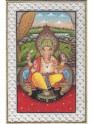 Lord Ganesha with Lattice