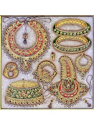Superfine Embossed Jewelry of Rajasthan with Box